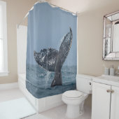 ブルーグレイ海シーアニマル シャワーカーテン (インサイチュ)