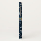 ブルーグレイ魅力的イエローポピーフローラプリント Case-Mate iPhoneケース (裏面/左)