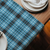 ブルーグレイ魅力的ランナー – ファミリーギフトアイディア ロングテーブルランナー