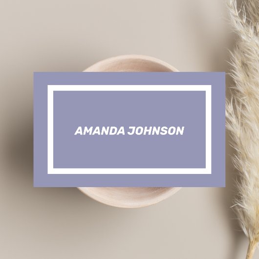 ブルーグレモダンーユニークト&ホワイトプロフェッショナル 名刺