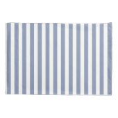 ブルーグレーおよび白キャンデーは縞で飾ります 枕カバー (裏面)