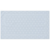 ブルーグレーそして白くエレガントなダマスク織のスタイルパターン テーブルクロス (正面(横))