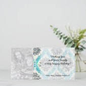 ブルーグレーとクリームダマエレガントスク シーズンカード (スタンド正面)