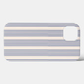 ブルーグレーとベージュの5つのストライプパターン Case-Mate iPhoneケース (裏面 (横))
