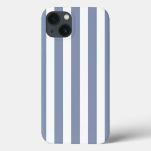 ブルーグレーとホワイトキャンディストライプーのCase-Mate iPhone 13ケース