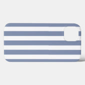 ブルーグレーとホワイトキャンディストライプーのCase-Mate iPhone Case-Mate iPhoneケース (裏面 (横))