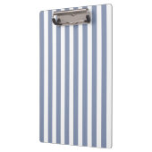 ブルーグレーとホワイトキャンディストライプー クリップボード (左)