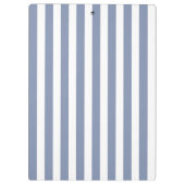 ブルーグレーとホワイトキャンディストライプー クリップボード (裏面)
