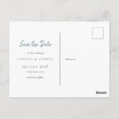 ブルーグレーとボタニカル保存日 ポストカード (裏面)