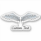 ブルーグレーのウィングステッカー シール (正面)