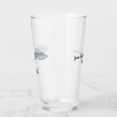 ブルーグレーのウイングガラス タンブラーグラス (左)