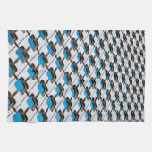 ブルーグレーのキッチンハンドタオル キッチンタオル (横)