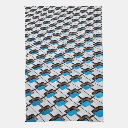 ブルーグレーのキッチンハンドタオル キッチンタオル (縦)