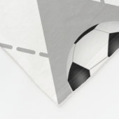 ブルーグレーのサッカーチームの色のアーガイルパターン フリースブランケット (角)