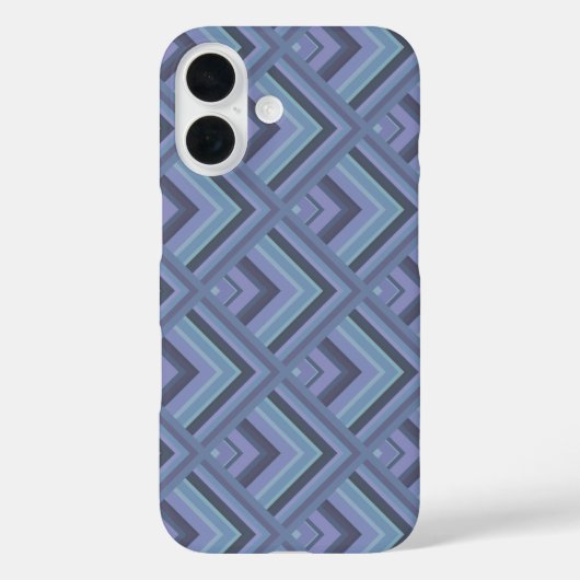 ブルーグレーのストライプスケールパターン Case-Mate iPhoneケース (裏面)