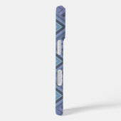 ブルーグレーのストライプスケールパターン Case-Mate iPhoneケース (裏面 / 右)