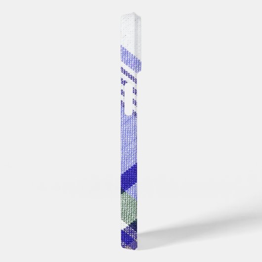 ブルーグレーのタータンチェック格子縞の箱 Case-Mate iPhoneケース (裏面 / 右)