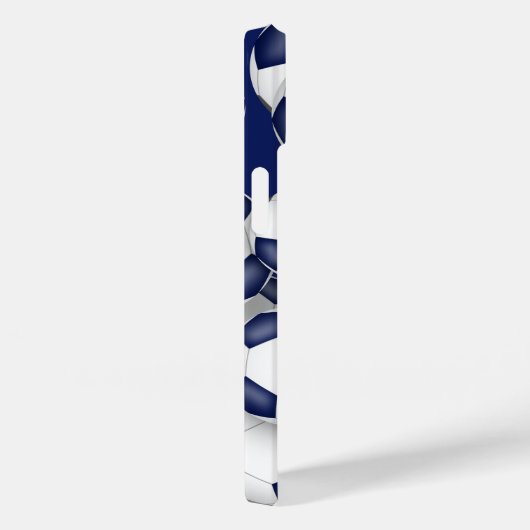 ブルーグレーのチームは女子サッカーボールのパターンをカラー Case-Mate iPhoneケース (裏面 / 右)