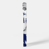 ブルーグレーのチームは女子サッカーボールのパターンをカラー Case-Mate iPhoneケース (裏面 / 左)