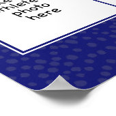 ブルーグレーのチームカラーバスケットチームフォト ポスター (角)