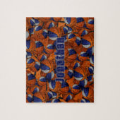 ブルーグレーのバスケットボールの男の子チームカラー ジグソーパズル (縦)