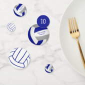 ブルーグレーの女の子の男の子バレーボールチームパーティー コンフェッティ (グループ)