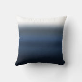 ブルーグレーの水彩画のすくいによって染められるグラデーションな灰色の装飾 クッション (裏面)