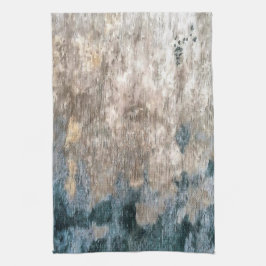 ブルーグレーの装飾抽象芸術アートワーク キッチンタオル