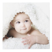 ブルーグレーの誕生Statsの女の赤ちゃんの記念品の写真 フォトキューブ (右)