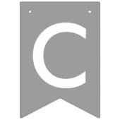 ブルーグレーの黒のお祝い バンティングフラッグ (第2の旗)