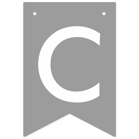 ブルーグレーの黒のお祝い バンティングフラッグ (第2の旗)