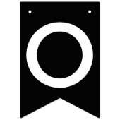 ブルーグレーの黒のお祝い バンティングフラッグ (第3の旗)