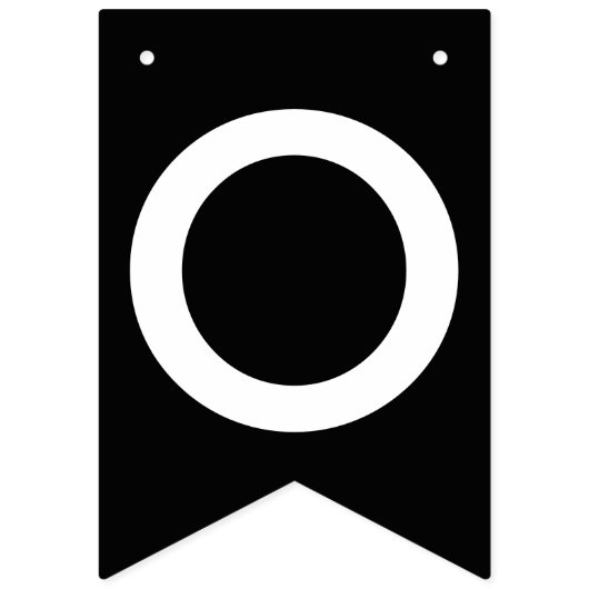 ブルーグレーの黒のお祝い バンティングフラッグ (第3の旗)