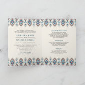 ブルーグレーイカットオールインワンアナンドKarajシーク結婚ズ 招待状 (内部)