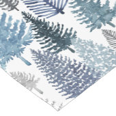 ブルーグレーウィンターパインツリーズホリデーテーブルランナー ショートテーブルランナー (コーナー)