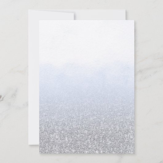 ブルーグレーウォーターカラーベビーシャワー招待状 招待状 (裏面)