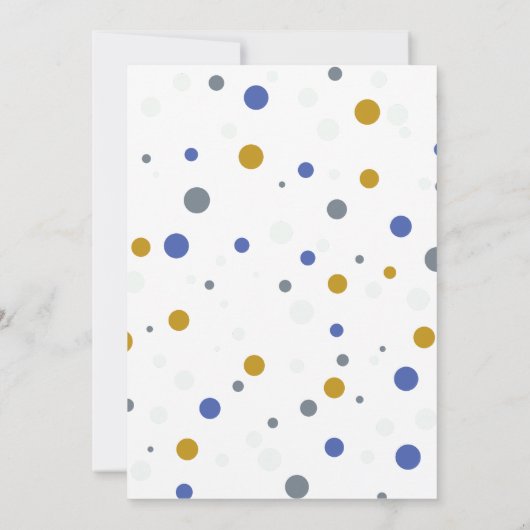 ブルーグレーエレファント男の赤ちゃんシャワー 招待状 (裏面)