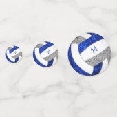 ブルーグレーガーリーバレーボール誕生日パーティー コンフェッティ (裏面)