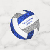 ブルーグレーガーリーバレーボール誕生日パーティー コンフェッティ (スモール正面)