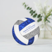 ブルーグレーガーリーバレーボール誕生日パーティー 案内状 (スタンド正面)