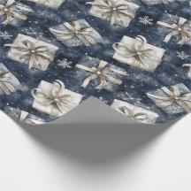 ブルーグレーギフト雪の結晶クリスマス