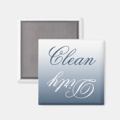 ブルーグレーグラデーション食洗機クリーン/ダーティマグネット マグネット (正面/裏面)