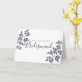 ブルーグレーグリッターは私の花嫁になる カード (黄色い花)