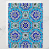 ブルーグレーグリーンスクラップブック紙 (正面/裏面)