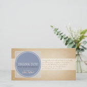 ブルーグレーサークルスクエアラベル悔やみや弔慰ありがとうP サンキューカード (スタンド正面)