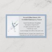 ブルーグレーシリンジ医療登録ナースRN 名刺 (正面)