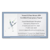 ブルーグレーシリンジRNヘルスケア登録ナース マグネット名刺 (正面)