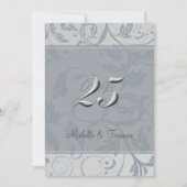 ブルーグレーシルバーアニバーサバーズパーティの招待状 招待状 (正面)