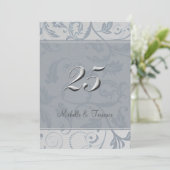 ブルーグレーシルバーアニバーサバーズパーティの招待状 招待状 (スタンド正面)