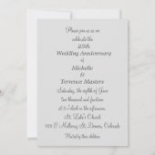 ブルーグレーシルバーアニバーサリー パーティー招待状 招待状 (裏面)